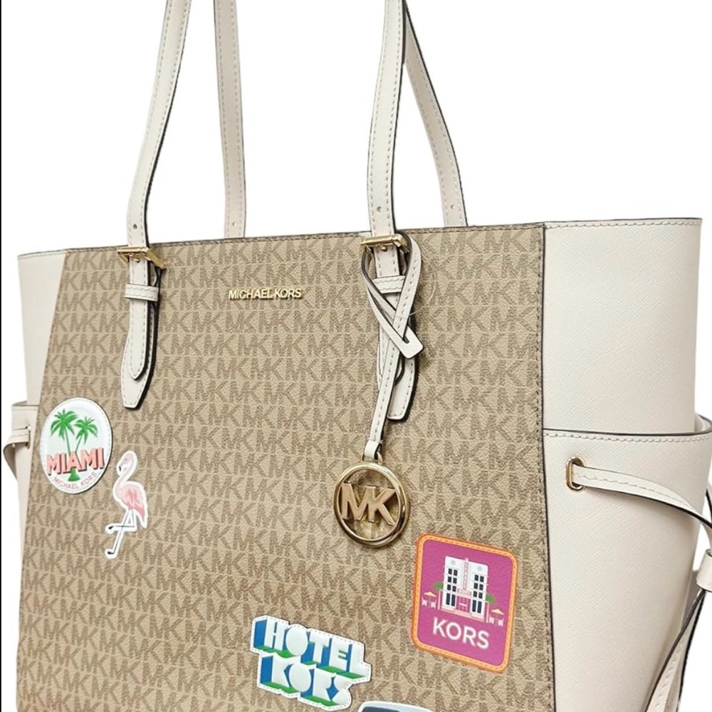 Michael Kors Gilly Large Jet Set Drawstring Top Zip Tote NWT $598 MSRP NWT - Picture 2 of 9
